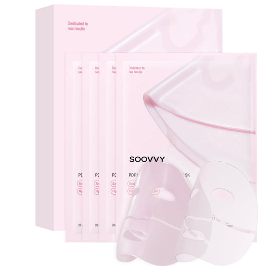 SOOVVY PDRN Pink Collagen Jelly Gel Mask，28g, 4ea